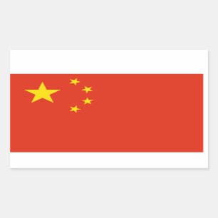China National Flag Rectangular Sticker