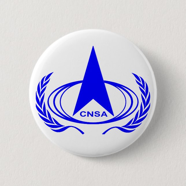 China National Space Administration  - CNSA 6 Cm Round Badge (Front)