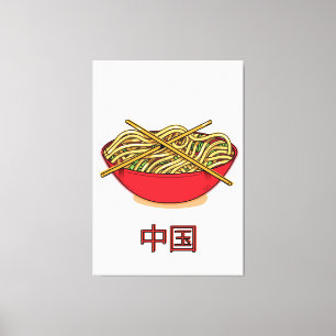 China Noodles Canvas Print