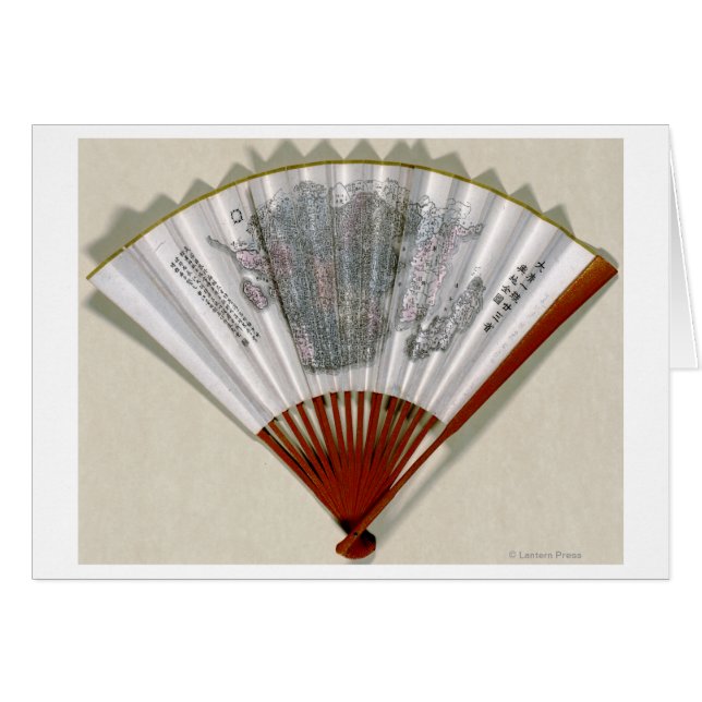 China on the Face of a FanPanoramic Map (Front Horizontal)