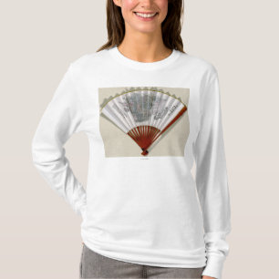 China on the Face of a FanPanoramic Map T-Shirt