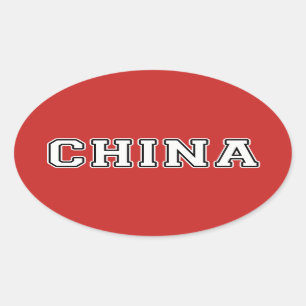 China Oval Sticker
