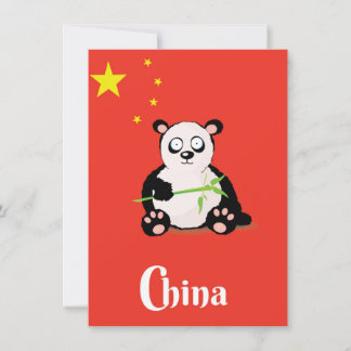 China Panda travel poster. Invitation