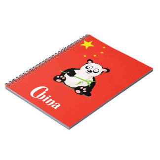 China Panda travel poster. Notebook
