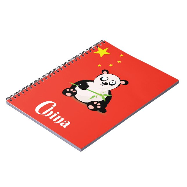 China Panda travel poster. Notebook (Left Side)
