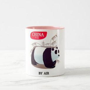 China Panda travel poster Two-Tone Coffee Mug