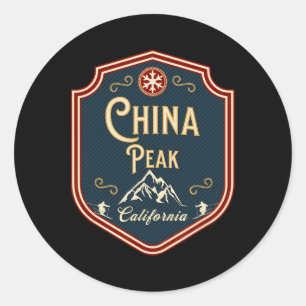 China Peak Classic Round Sticker