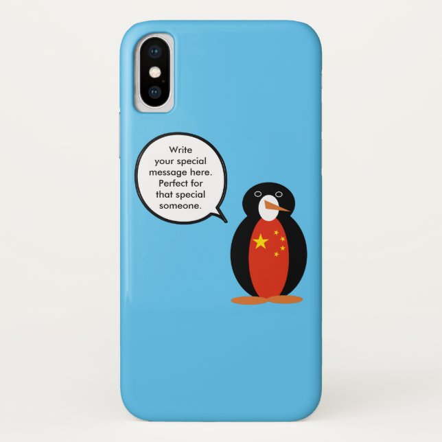 China People's Republic Ms Penguin Case-Mate iPhone Case (Back)