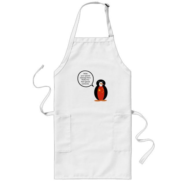 China People's Republic Penguin Long Apron (Front)