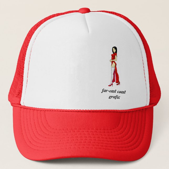 china pin up trucker hat (Front)