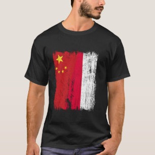 China Poland Half Flag Chinese Polish Ancestry T-Shirt