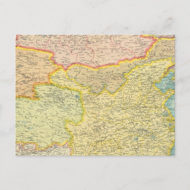 China political map postcard (Front)