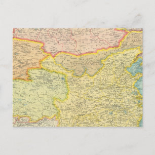 China political map postcard