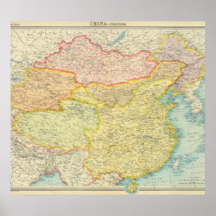 China political map poster