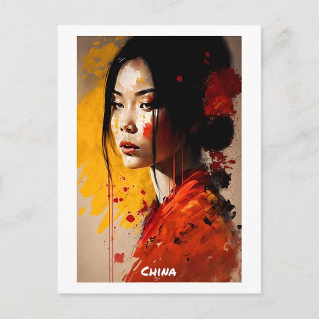 China Postcard - Portrait - World of Women (Front)