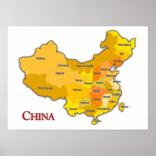 CHINA PROVINCES POSTER (Front)
