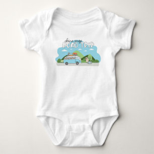 China Pugs Road Trip Baby Bodysuit