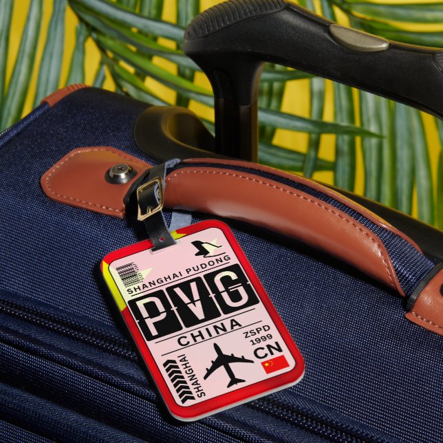 China PVG Airport Code Luggage Tag (Front Insitu 1)