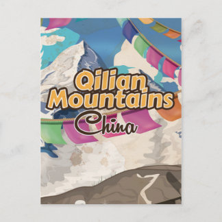 China Qilian Mountain vintage travel poster Postcard
