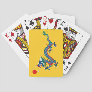 China Qing Dynasty Flag (Chinese Dragon) (Asian) Playing Cards