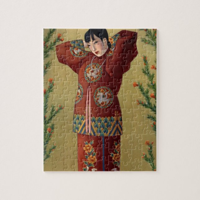 China Railway Chinese Woman Vintage Jigsaw Puzzle (Vertical)