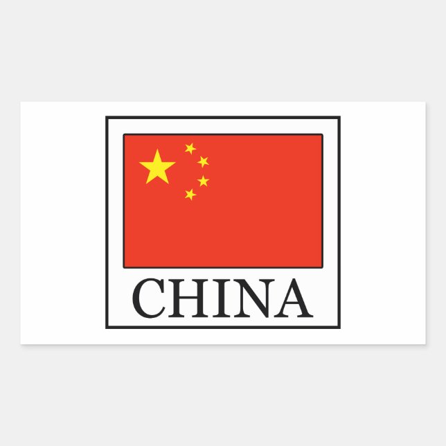 China Rectangular Sticker (Front)