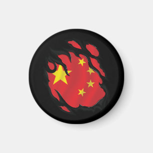 China Ripped Flag Magnet