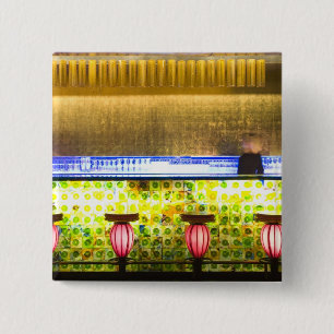 China, Shanghai. Bar in the Xin Tian Di bar 2 15 Cm Square Badge