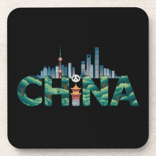 China Shanghai Temple Panda Coaster