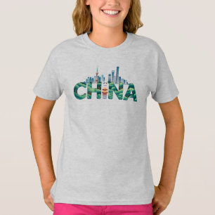 China Shanghai Temple Panda T-Shirt