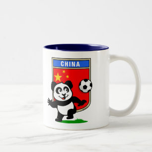China Soccer Panda Two-Tone Coffee Mug