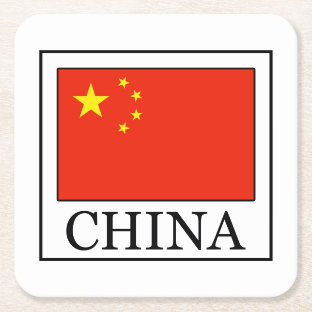 China Square Paper Coaster (Front)