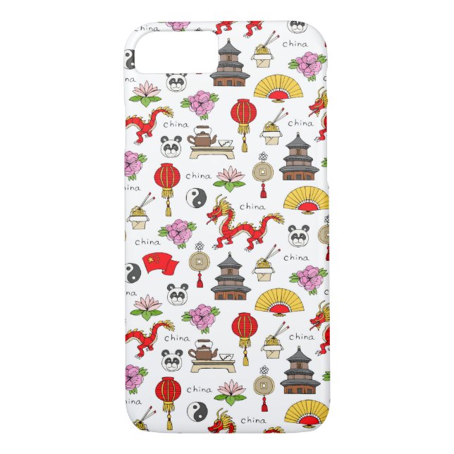China Symbols Pattern Case-Mate iPhone Case (Back)