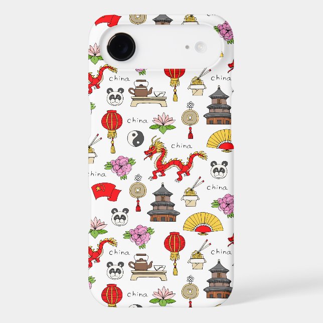 China Symbols Pattern Case-Mate iPhone Case (Back)