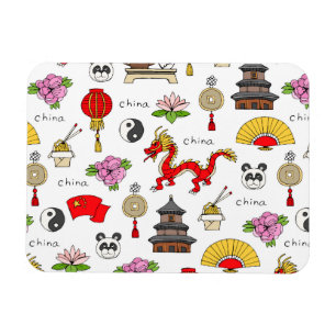 China Symbols Pattern Magnet