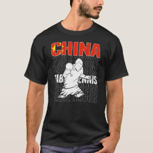 China Table Tennis Support Chinese Ping Pong Tea T-Shirt