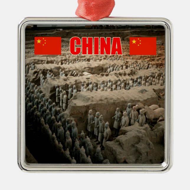 CHINA Terracotta Army Metal Tree Decoration (Front)
