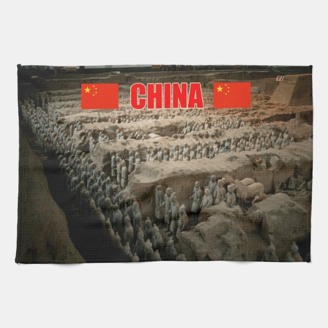 CHINA Terracotta Army Tea Towel (Horizontal)