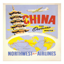 China, the overland route Northwest Orient Airline