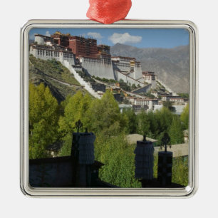 China, Tibet, Lhasa, Potala Palace 2 Metal Tree Decoration