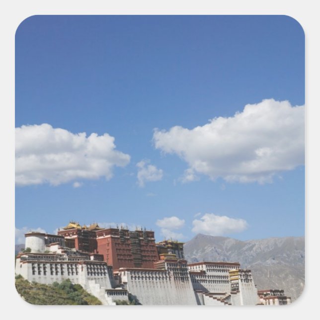 China, Tibet, Lhasa, Potala Palace Square Sticker (Front)
