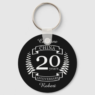 China Traditional wedding anniversary 20 years Key Ring