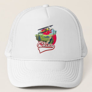 China Travel map logo Trucker Hat