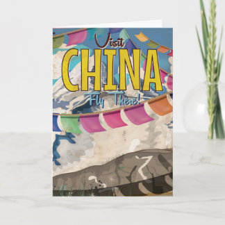 China Vintage Travel poster Holiday Card