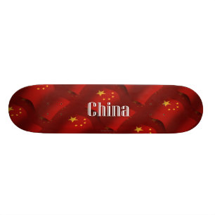 China Waving Flag Skateboard