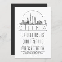 China Wedding | Skyline Invitation