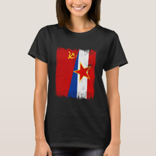 China Yugoslavia Half Flag Chinese Yugoslavian Her T-Shirt