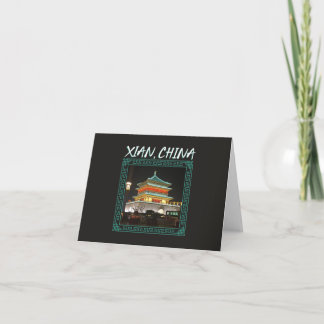 China's Ancient Xian Bell Tower Card