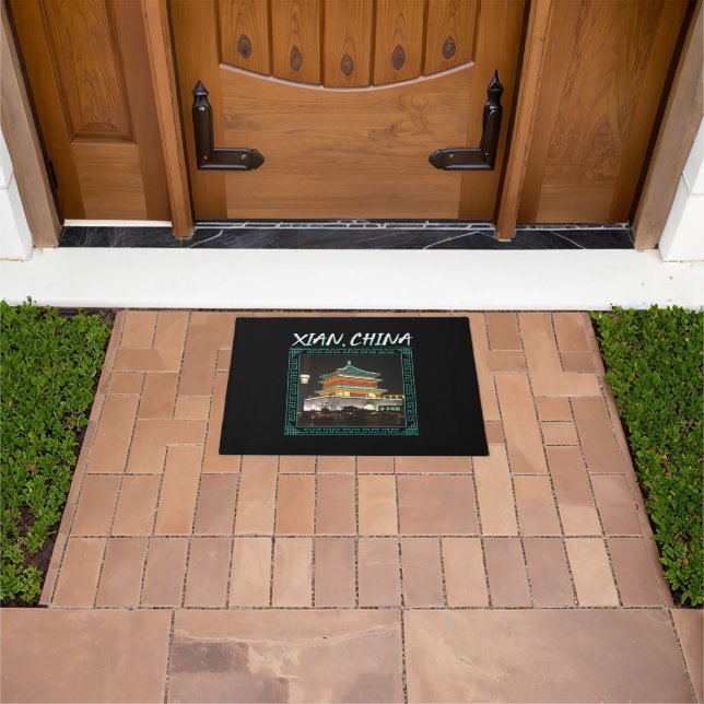 China's Ancient Xian Bell Tower Doormat (Outdoor)