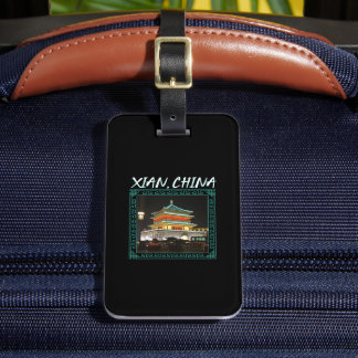 China's Ancient Xian Bell Tower Luggage Tag